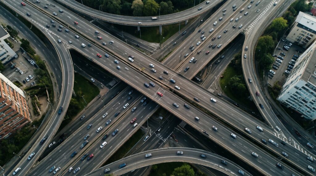 Транспорт и связь: обновление общественного транспорта, маршруты, мобильная связь - иллюстрация